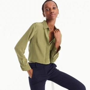 NWT J. Crew Silk Button Up